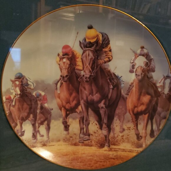 Kentucky Derby limited edition framed collectors plate - Picture 3 of 7